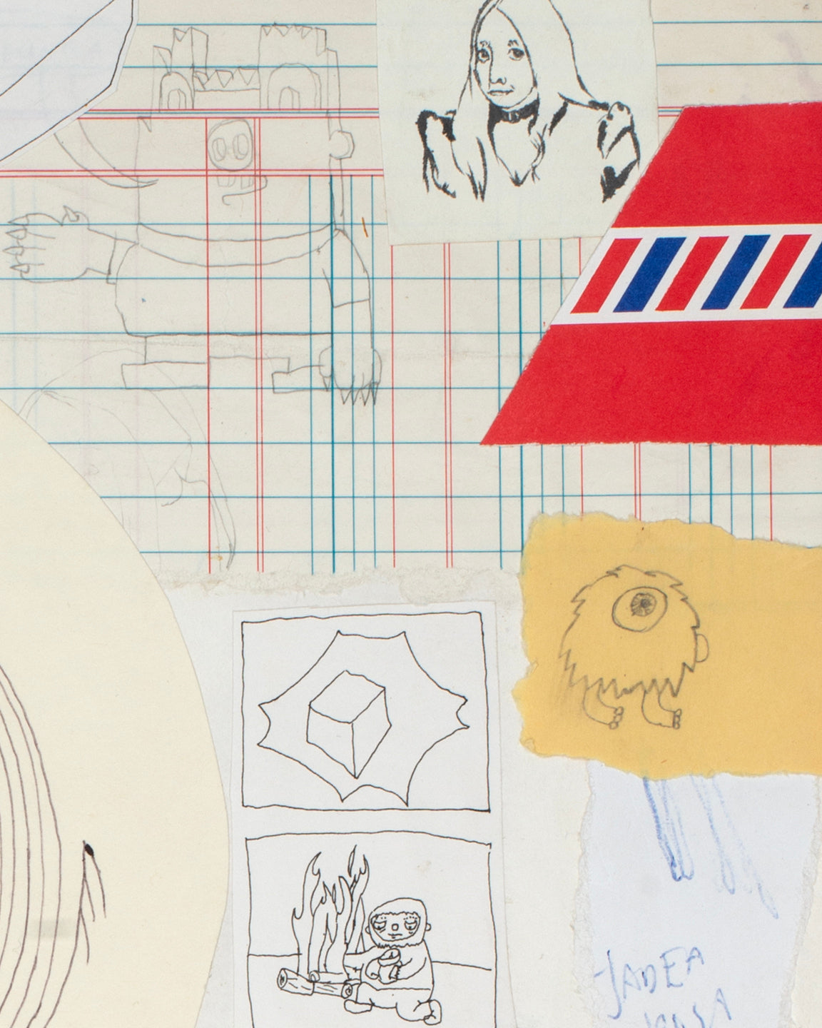 The Fuzzy Papers (drawing / collage) by Shayne Ehman