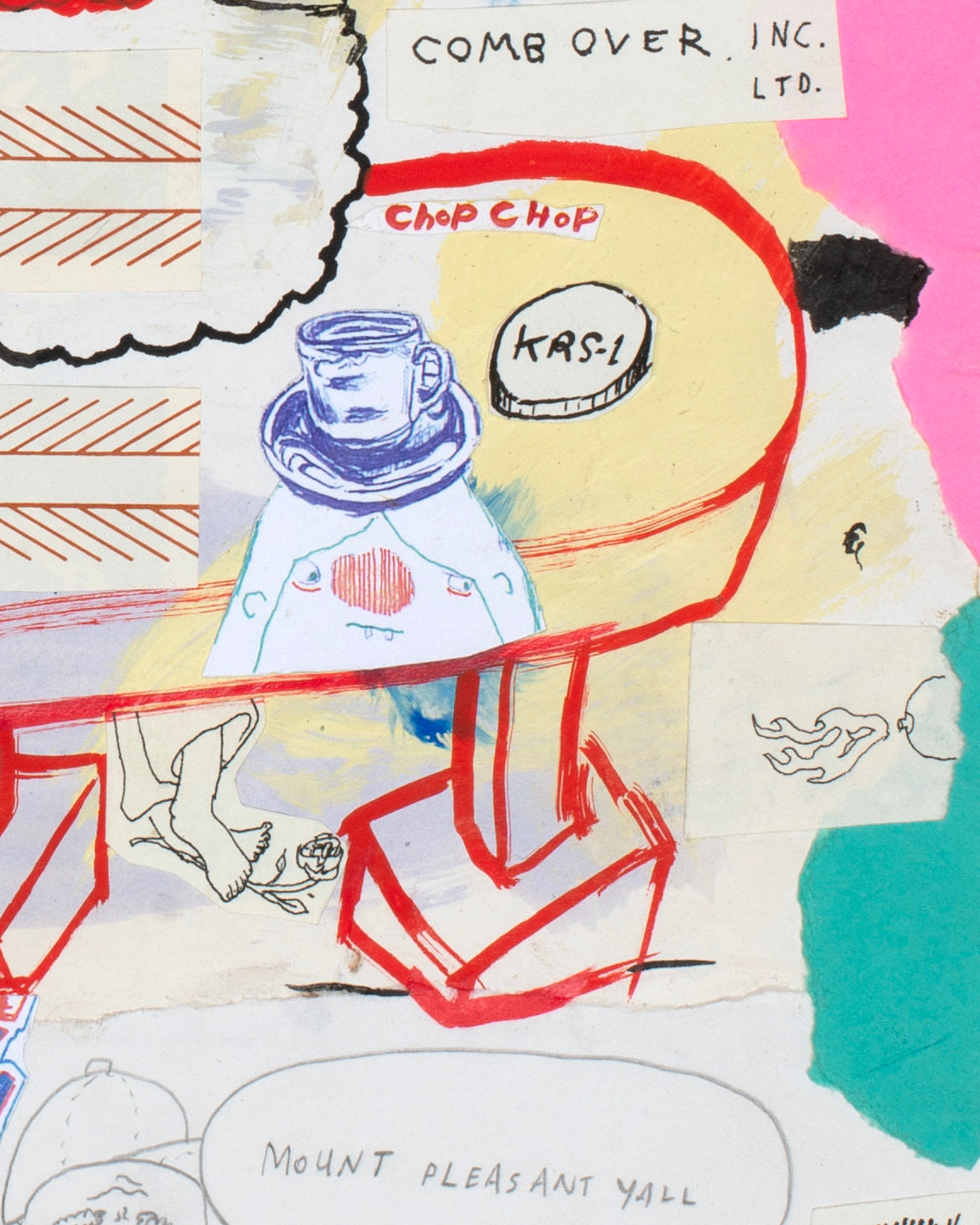 A Boat Made of Ice (drawing / collage) by Shayne Ehman