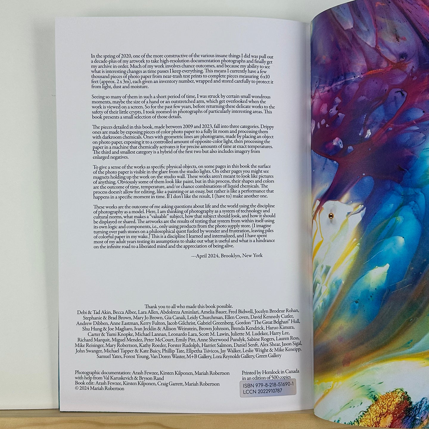 Book of Details by Mariah Robertson