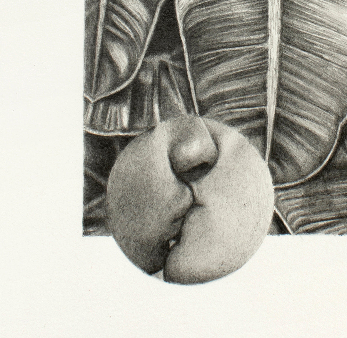 Untitled (Kisses), framed drawing by Riley Payne
