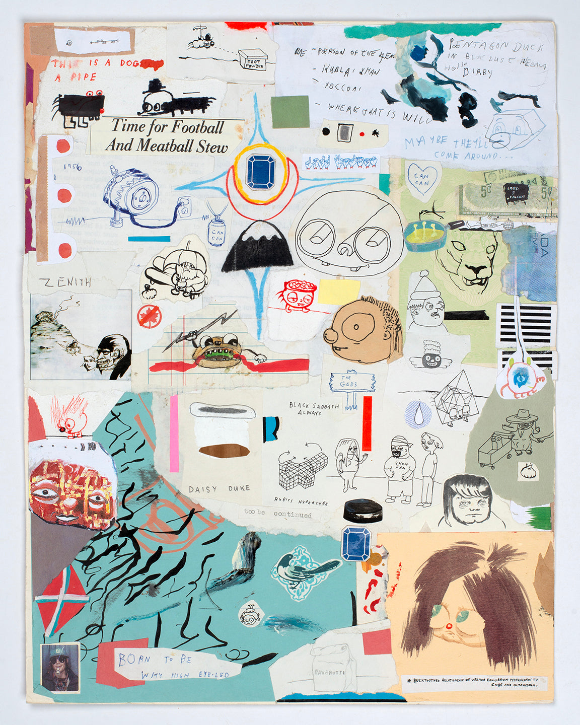 Blue Dust Nebula (drawing / collage) by Shayne Ehman