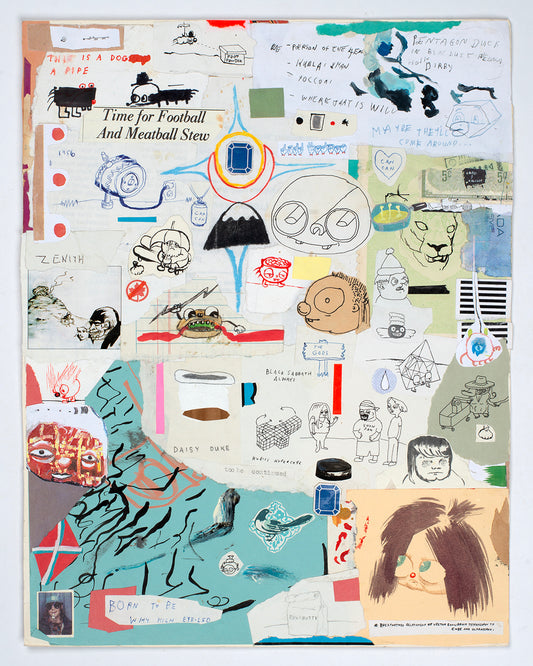 Blue Dust Nebula (drawing / collage) by Shayne Ehman