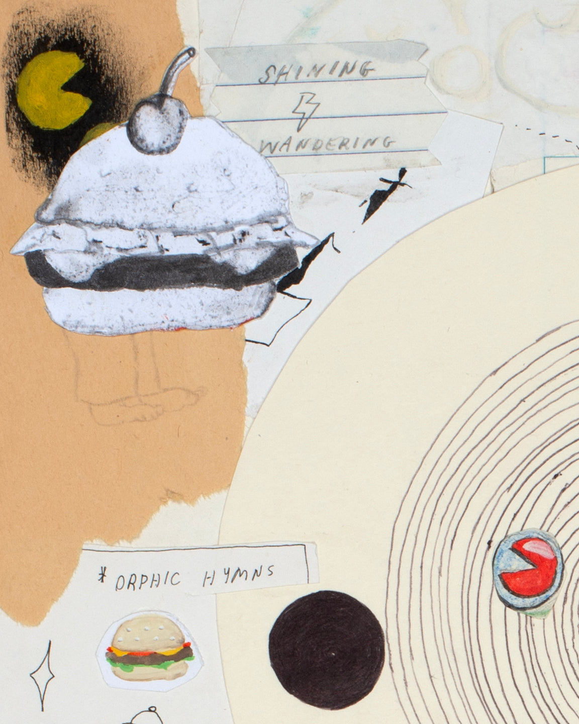 The Fuzzy Papers (drawing / collage) by Shayne Ehman