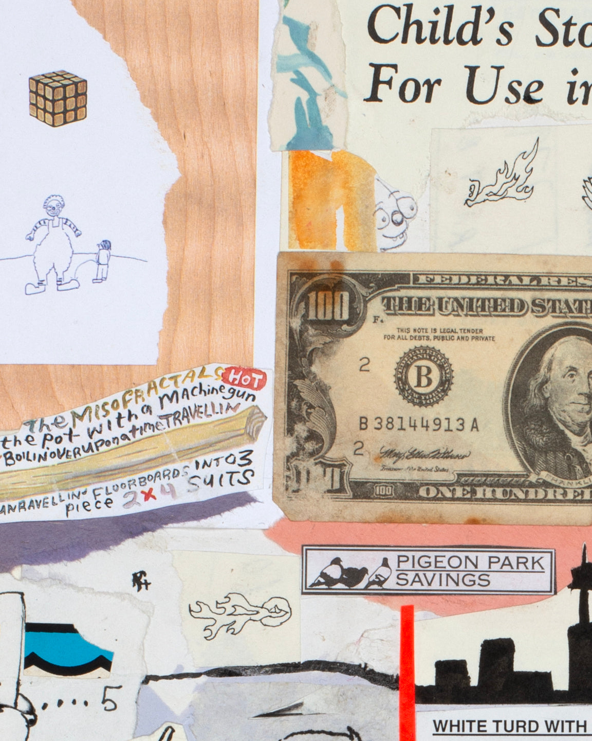 A Boat Made of Ice (drawing / collage) by Shayne Ehman