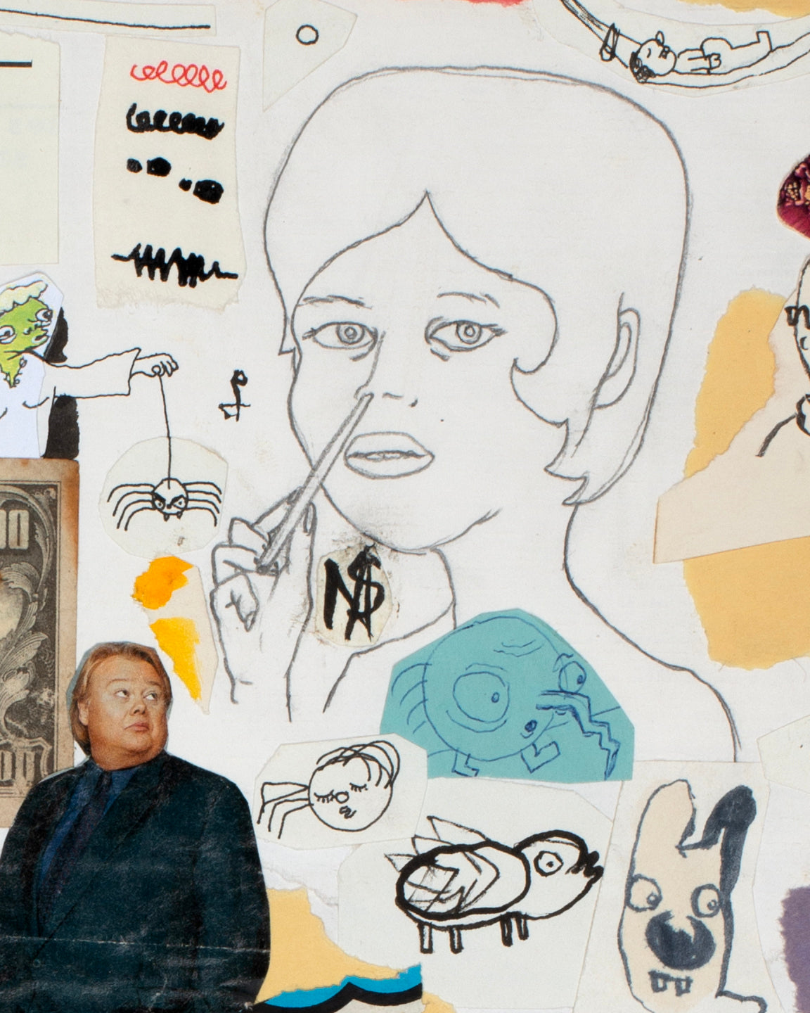 A Boat Made of Ice (drawing / collage) by Shayne Ehman