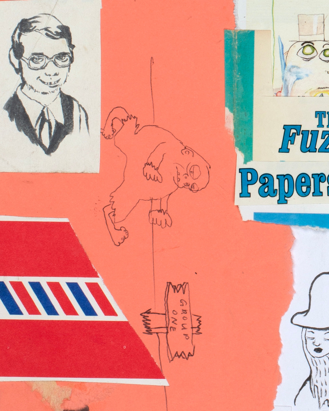 The Fuzzy Papers (drawing / collage) by Shayne Ehman