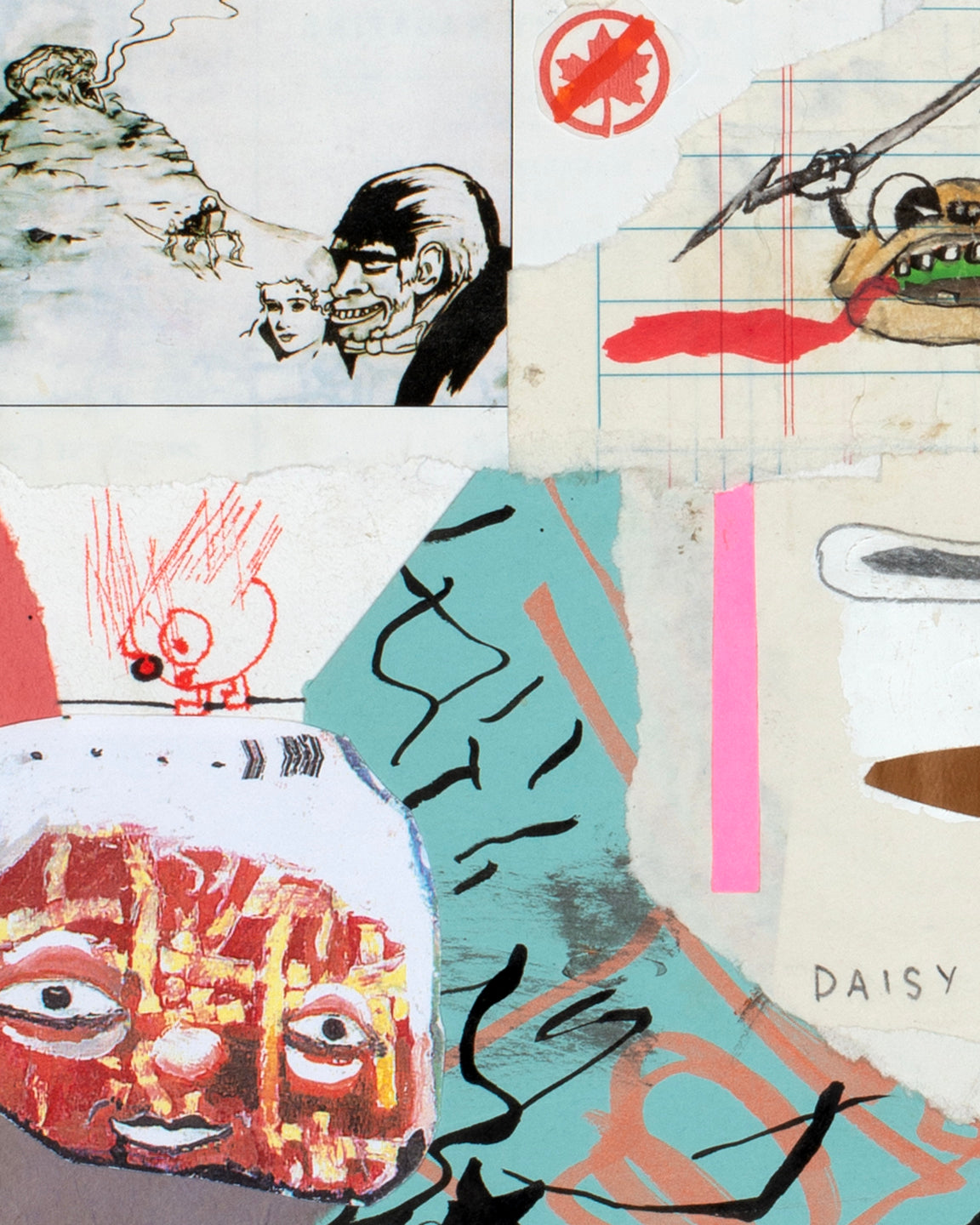 Blue Dust Nebula (drawing / collage) by Shayne Ehman