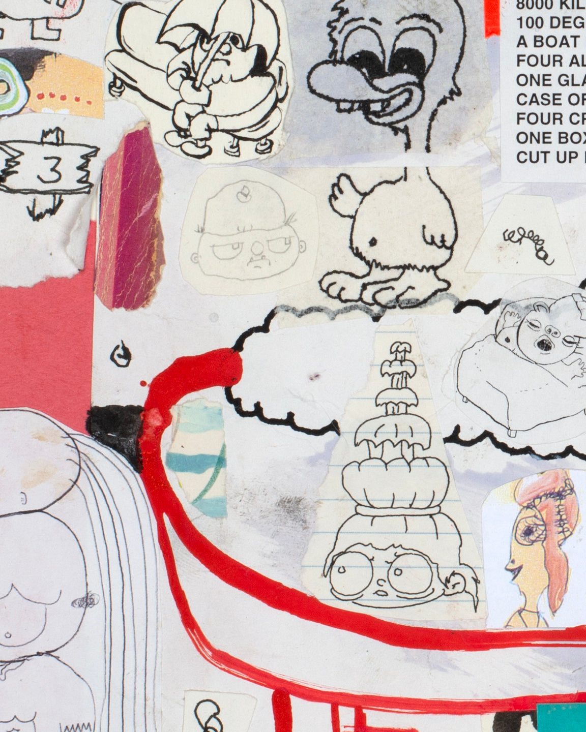 A Boat Made of Ice (drawing / collage) by Shayne Ehman