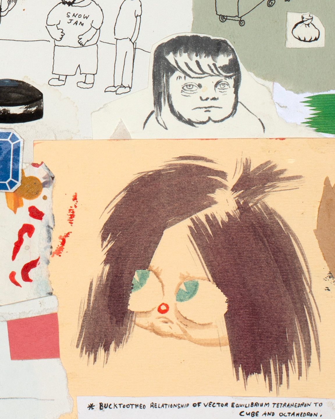 Blue Dust Nebula (drawing / collage) by Shayne Ehman