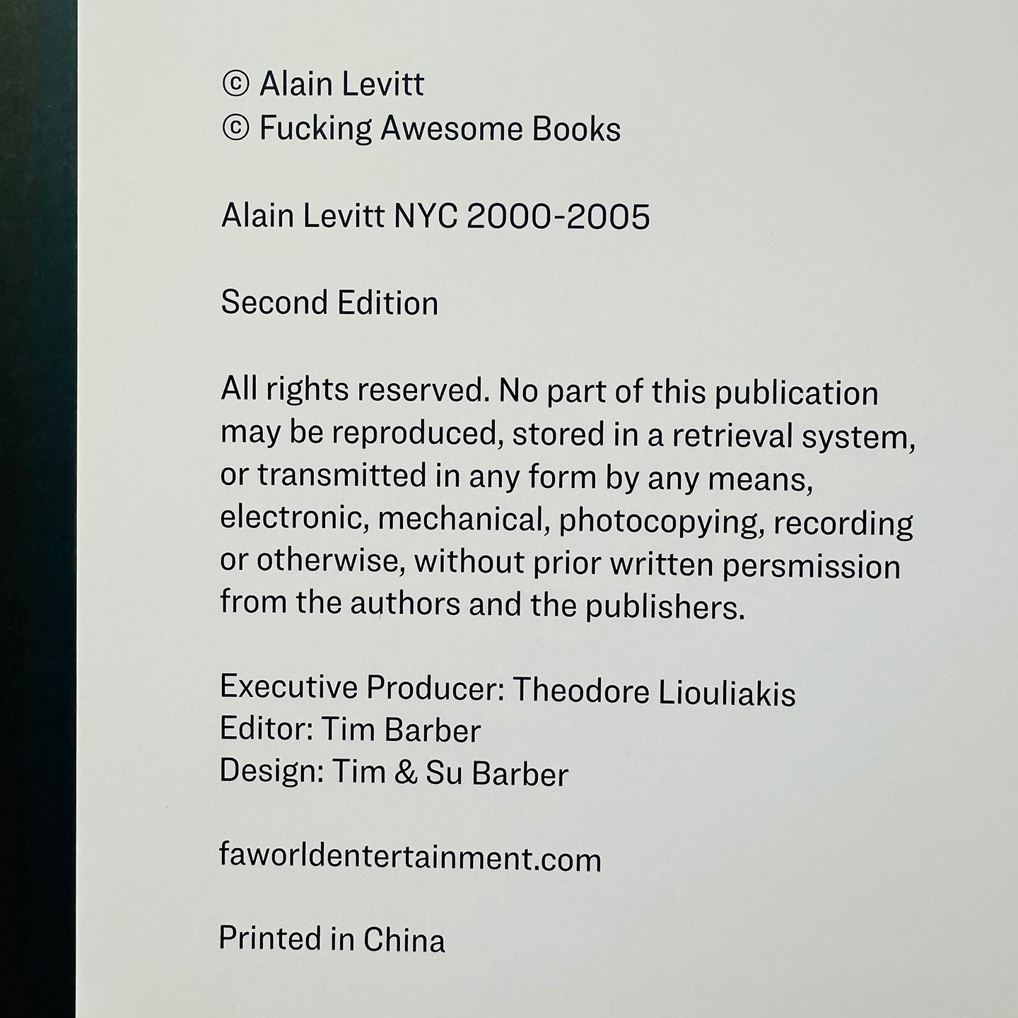 NYC 2000-2005 by Alain Levitt (Kama cover & print)