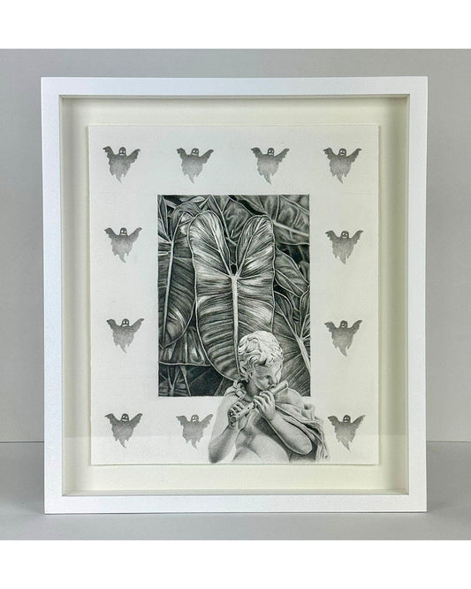 Untitled (Ghosts), framed drawing by Riley Payne